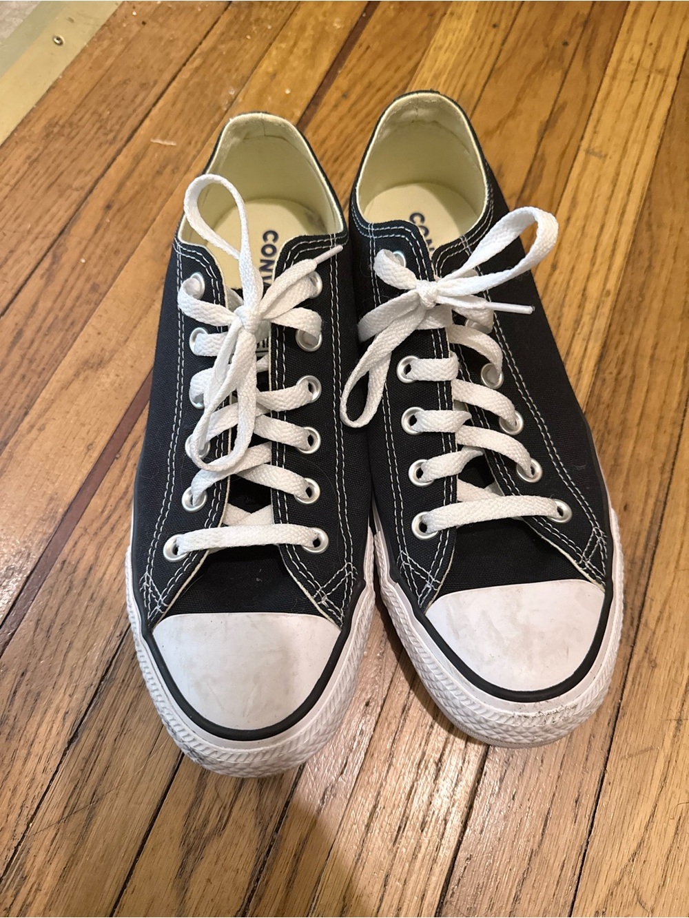Converse Black and White Low-Top Canvas Sneakers